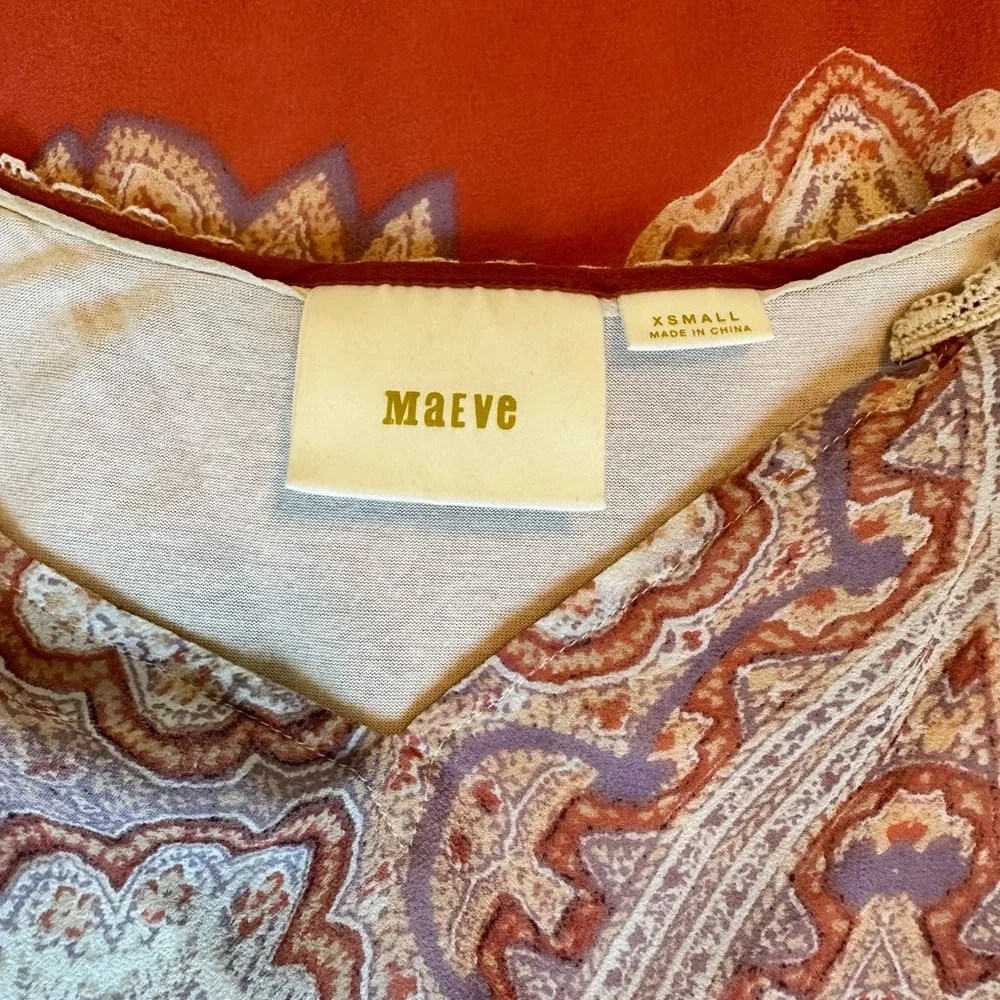 Anthropology Maeve Silk Top - Picture 6 of 7